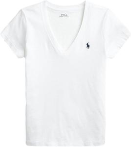 Мужская футболка Polo RL классического кроя с V-образным вырезом POLO RALPH LAUREN, White (Navy Pony)