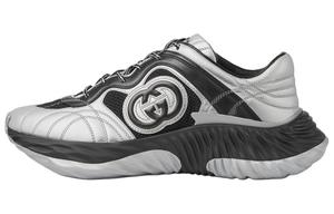 Низкие повседневные туфли мужские серебристые GUCCI