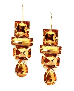 Женские серьги-подвески с драгоценными камнями Accessory Concierge, amber