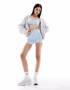 Шорты One Training Dri-FIT Gym Life Swoosh с высокой талией длиной 5 дюймов светло-голубого цвета Nike Training