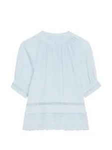 Топ Faye с рукавами-баллонами Ulla Johnson, синий