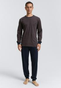 Пижамный комплект TOM TAILOR SET MIT STREIFENMUSTER, Brown-Dark-Ringlet/Brown