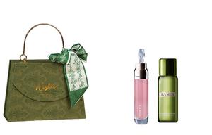 Набор образцов Hailanzhimi Mori Style Box: двухкомпонентный набор увлажняющий, питательный и восстанавливающий блеск для губ 7мл+маска для губ 9г LA MER