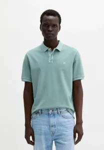 Поло с короткими рукавами, разрезами по низу и вышивкой. Marc O'Polo, Midnight Moss