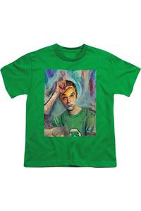 Футболка с коротким рукавом для подростков "Теория Большого взрыва" - Шелдон и картина Gildan, зеленый