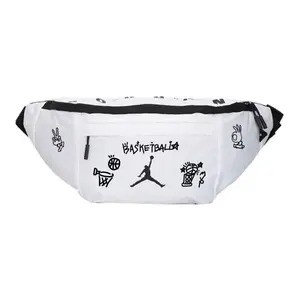 Jordan Полиэстеровый поясной рюкзак унисекс белый, Basketball