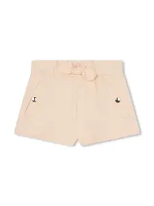 Шорты из органического хлопка с логотипом Chloé Kids, нейтральный