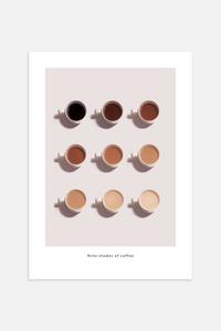 Плакат «оттенки кофе» Postery, 30x40 см, бежевый