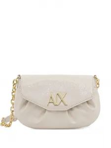 Миниатюрная фактурная сумка через плечо Armani Exchange, белый