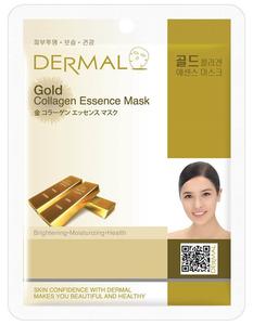 Dermal, Коллагеновая тканевая маска для лица с золотом, 23 г