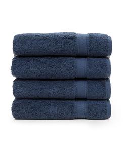 Набор из 4 полотенец для рук Sinemis Linum Home, темно-синий