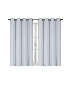 100% теплоизолирующие шторы для ванной и кухни, ширина 50 дюймов, длина 45 дюймов, лен Kate Aurora, silver