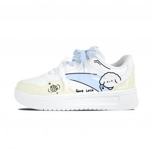 Удобные, нескользящие, износостойкие, легкие низкие скейтбордистские кроссовки унисекс Anta, белый розовый