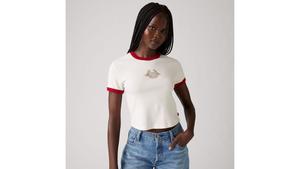 Футболка с принтом Ringer Mini Levi's, Sugar Swizzle - White