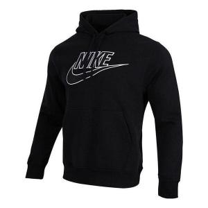 Толстовка Nike Sportswear Club Fleece Graphic Pullover Hoodie 'Black', черный