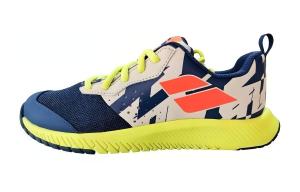 Babolat Скользоустойчивые детские тренировочные кроссовки dark blue yellow green kids
