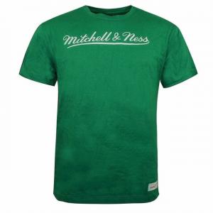 Зеленая мужская футболка с логотипом Mitchell & ness Mitchell And Ness, зеленый