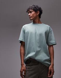 Футболка Topman свободного кроя цвета шалфея