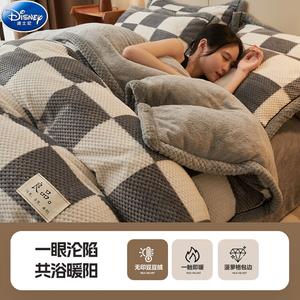 Disney Комплект постельного белья, 120 см, 3 предмета, фланель, серый крупная клетка