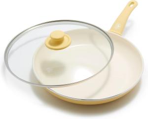 Сковорода GreenLife Soft Grip Healthy Ceramic с крышкой, 30 см, желтый