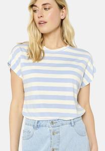 Футболка с принтом FLOWY STRIPED LolaLiza, светло-голубой