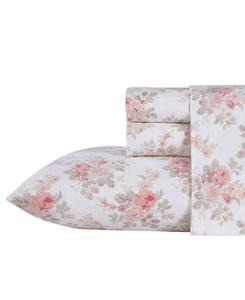 Комплект постельного белья из хлопковой фланели, 4 предмета, размер Queen Laura Ashley, цвет lisalee