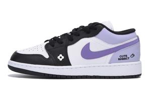 Jordan Баскетбольные кроссовки Air 1 Low Top Vintage, мужские, белые, фиолетовые
