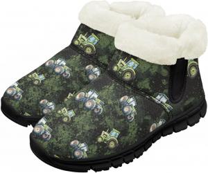 Детские зимние ботинки для девочек и мальчиков, утепленные, с меховой подкладкой, водонепроницаемые, легкие, противоскользящие Chririnla, Tie-Dye Truck