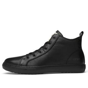 Мужские кроссовки средней высоты Qiandongmeili, Black Single Layer Shoes