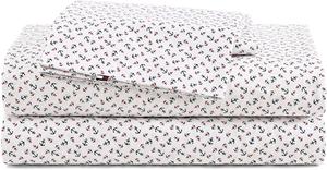 Tommy Hilfiger Комплект постельного белья King, хлопковый перкаль, цвет Atlantic Anchors Red, наволочки в комплекте