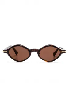 Солнцезащитные очки в геометричной оправе Cartier Eyewear, коричневый