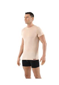 Майка, рубашка шерстяная, круглый вырез, терморегулирующая Albertkreuz, бежевый