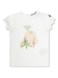 Футболка из хлопка Moncler Enfant, белый