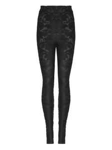 Balmain леггинсы с принтом Baroque, черный