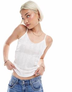 Топ-комбинезон Vero Moda Pointelle белого цвета