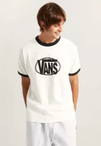 Футболка с принтом в виде окантовки по центру груди Vans, Natural