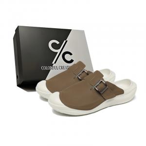 Мужские сандалии EVA Quiet, с закрытым носком, устойчивые к запахам и скольжению. Коробка Colorful Creations, Brown