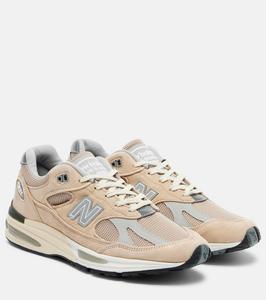 Кроссовки 991V2 с отделкой из замши Made In UK New Balance, Beige (268)