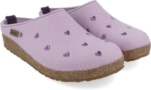 Тапочки HAFLINGER Cuoricini из войлока с шерстью, Liliac