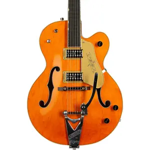 Гитара Gretsch Guitars G6120T-59 Vintage Select Edition '59 Chet Atkins Hollowbody с тремоло Bigsby, винтажный оранжевый оттенок