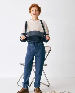 Джинсовые джоггеры с манжетами Sfera, синий