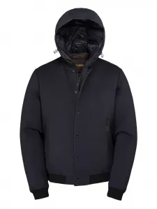 Бомбер с капюшоном Moorer, синий