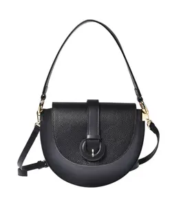 Сумка через плечо из обработанной кожи. Baldinini, черный