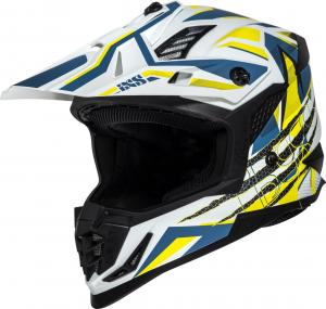Мотокроссовый шлем IXS ixs363 2.0, White/Yellow/Blue