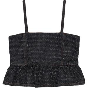 GANNI Женская майка черного цвета