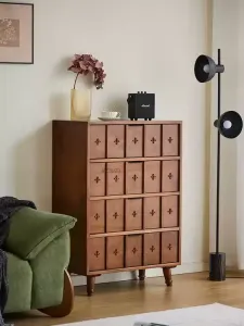 Yu Senyi Комод для гостиной из массива вишни, 4 ящика, винтажный стиль, вспомогательный материал Cherry Wood Vintage Color