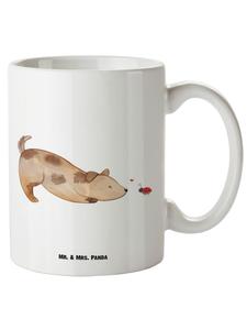 Кружка XL Собака Божья коровка без слов в белом цвете Mr. & Mrs. Panda