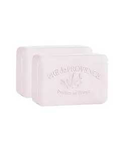 Увлажняющее французское мыло Pre de Provence, 250 г, четырехкратное измельчение, стойкая, увлажняющая, с богатой и кремообразной пеной (набор из 2 шт.) European Soaps, wildflower