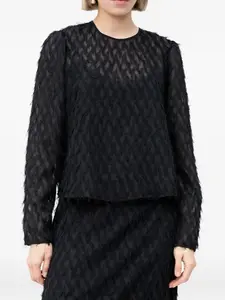 Фактурная блузка Hugo, черный