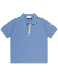 Рубашка поло с логотипом Moncler Enfant, синий